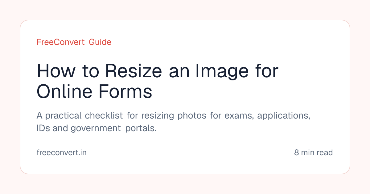 How to Resize an Image for Online Forms | FreeConvert